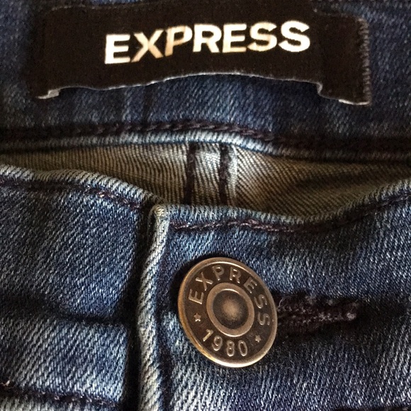 Express Ripped Ankle High Rise Jeans - Picture 11 of 16